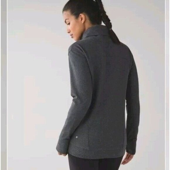 Lululemon On The Double Pullover Sweater Size 6 Dark Grey Activewear - Picture 9 of 9